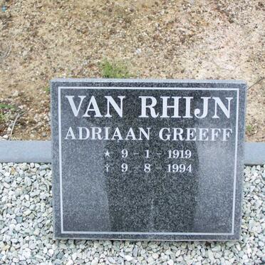 RHIJN Adriaan Greeff, van 1919-1994