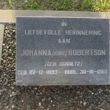 ROBERTSON Johanna nee SCHOLTZ 1893-1969