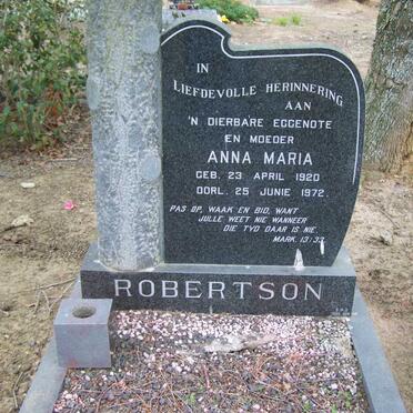 ROBERTSON Anna Maria 1920-1972