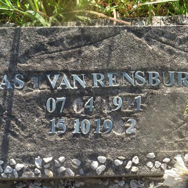 RENSBURG A.S.J. van 1921-1982