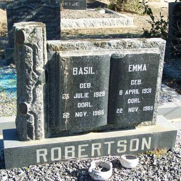 ROBERTSON Basil 1929-1965 &amp; Emma 1931-1965