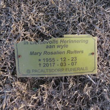 RUITERS Mary Rosalien 1955-2017
