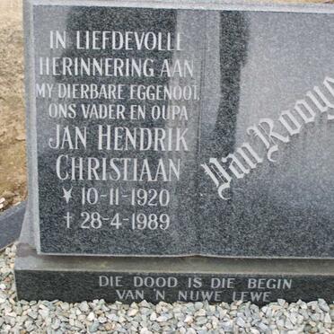 ROOYEN Jan Hendrik Christiaan, van 1920-1989