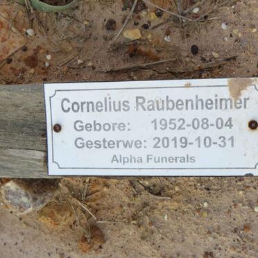 RAUBENHEIMER Cornelius 1952-2019