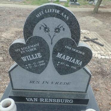 RENSBURG Willie, van 1949-2003 & Mariana 1951-