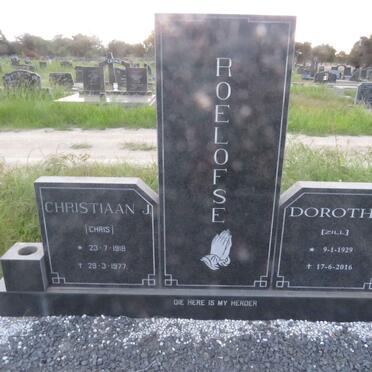 ROELOFSE Christiaan J. 1918-1977 & Dorothy 1929-2016