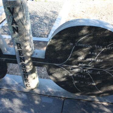 RENSBURG Jacobus H., van 1931-1976 &amp; Christine A. 1934- 