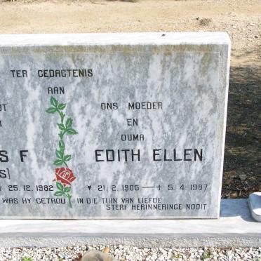 RENSBURG Johannes F., van 1909-1982 &amp; Edith Ellen 1905-1987