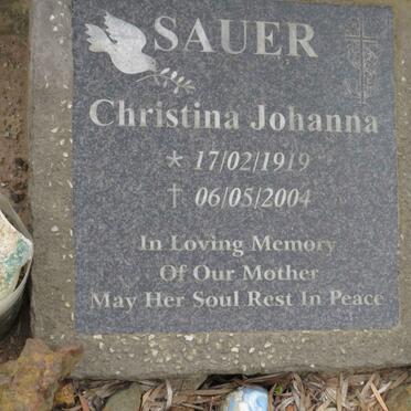 SAUER Christina Johanna 1919-2004