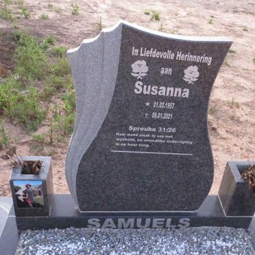 SAMUELS  Susanna 1957-2021