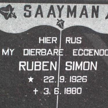 SAAYMAN Ruben Simon 1926-1980