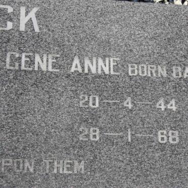 SANDROCK Theodore Edward ? &amp; Gene Anne BARWELL 1944-1968
