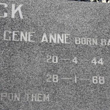 SANDROCK Theodore Edward ? &amp; Gene Anne BARWELL 1944-1968