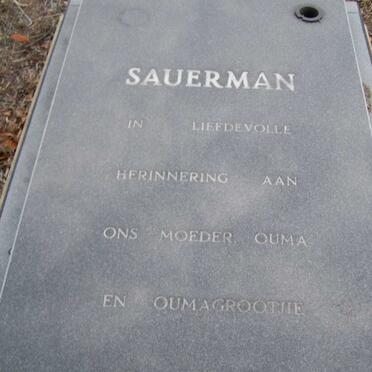 SAUERMAN E.M. Agnes 1895-1986