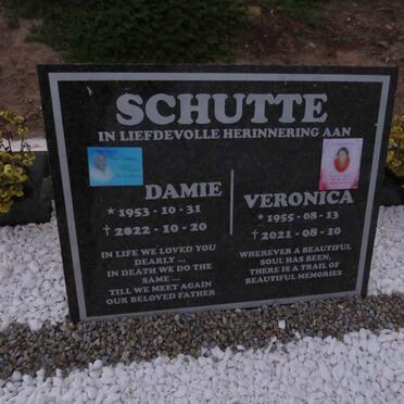 SCHUTTE Damie 1953-2022 & Veronica 1955-2021