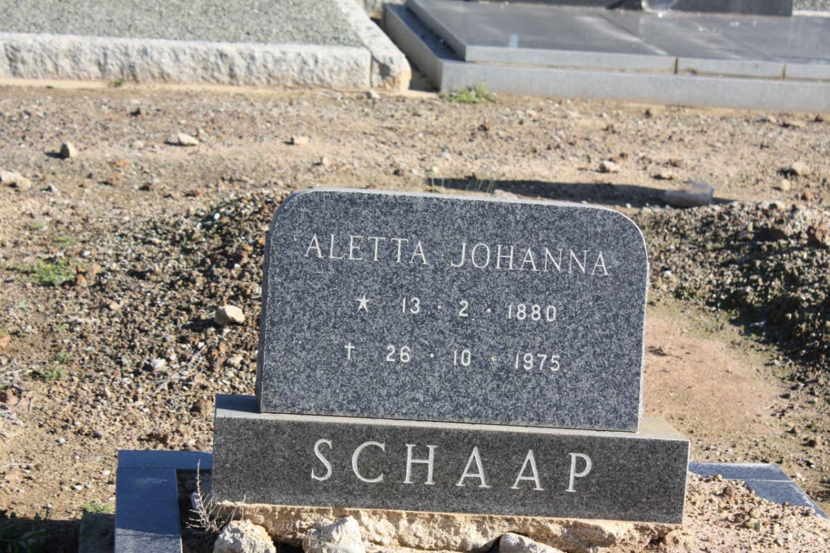 SCHAAP Aletta Johanna 1880-1975