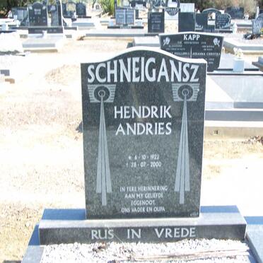 SCHNEIGANSZ Hendrik Andries 1922-2000