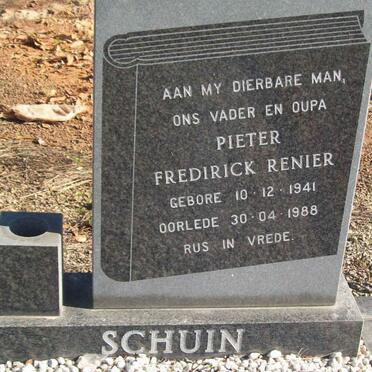 SCHUIN Pieter Fredirick Renier 1941-1988