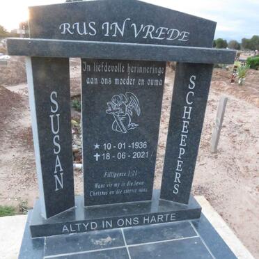 SCHEEPERS Susan 1936-2021