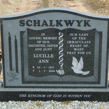 SCHALKWYK  Lucille Ann 1971-2000
