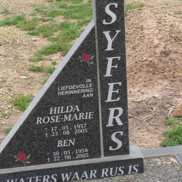 SYFERS Ben 1958-2005 & Hilda Rose-Marie 1957-2005