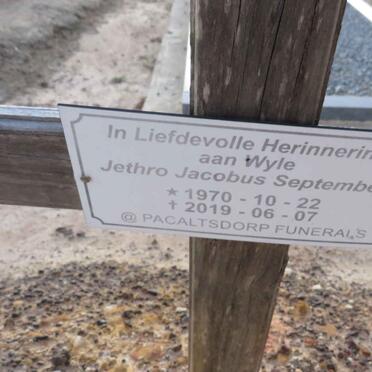 SEPTEMBER Jethro Jacobus 1970-2019