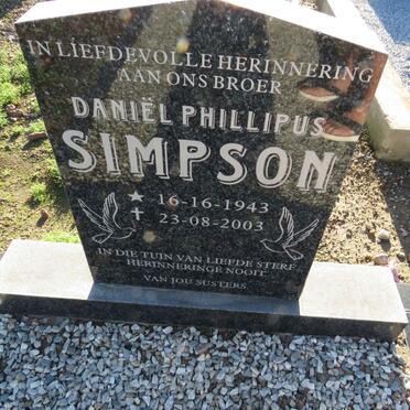 SIMPSON Daniel Phillipus 1943-2003