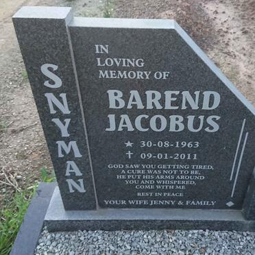 SNYMAN Barend Jacobus 1963-2011