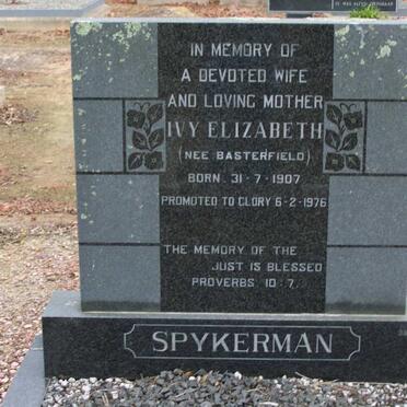 SPYKERMAN Ivy Elizabeth nee BASTERFIELD 1907-1976
