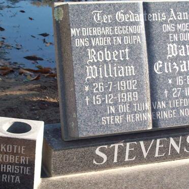 STEVENS Robert William 1902-1989 &amp; Mary Elizabeth 1911-2000