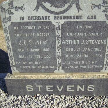 STEVENS Arthur J. 1882-1965 &amp; J.C. 1902-1958