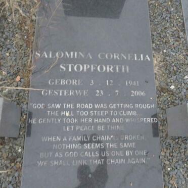 STOPFORTH Salomina Cornelia 1941-2006