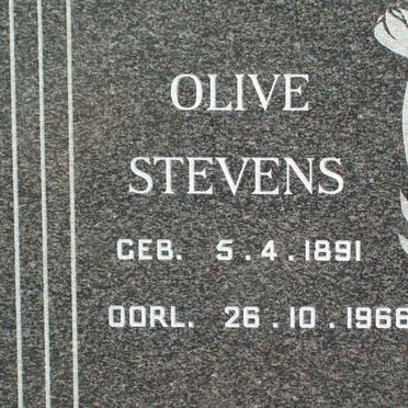 STEVENS Olive 1891-1966