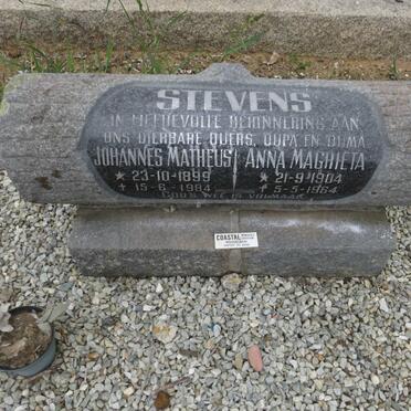 STEVENS Johannes Matheus 1899-1984 &amp; Anna Magrietha 1904-1964