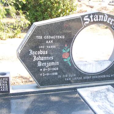 STANDER Jacobus Johannes Benjamin 1906-1988 &amp; Rebecca Georgina 1915-1984