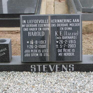 STEVENS Harold 1917-1988 &amp; K.E. BARNARD 1915-2003