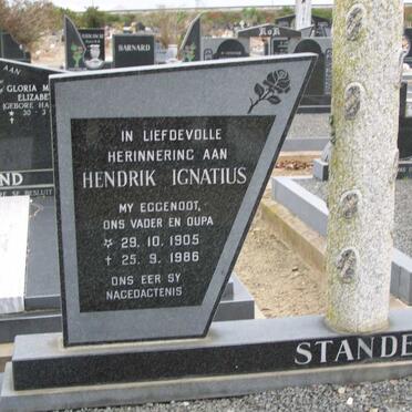 STANDER Hendrik Ignatius 1905-1986