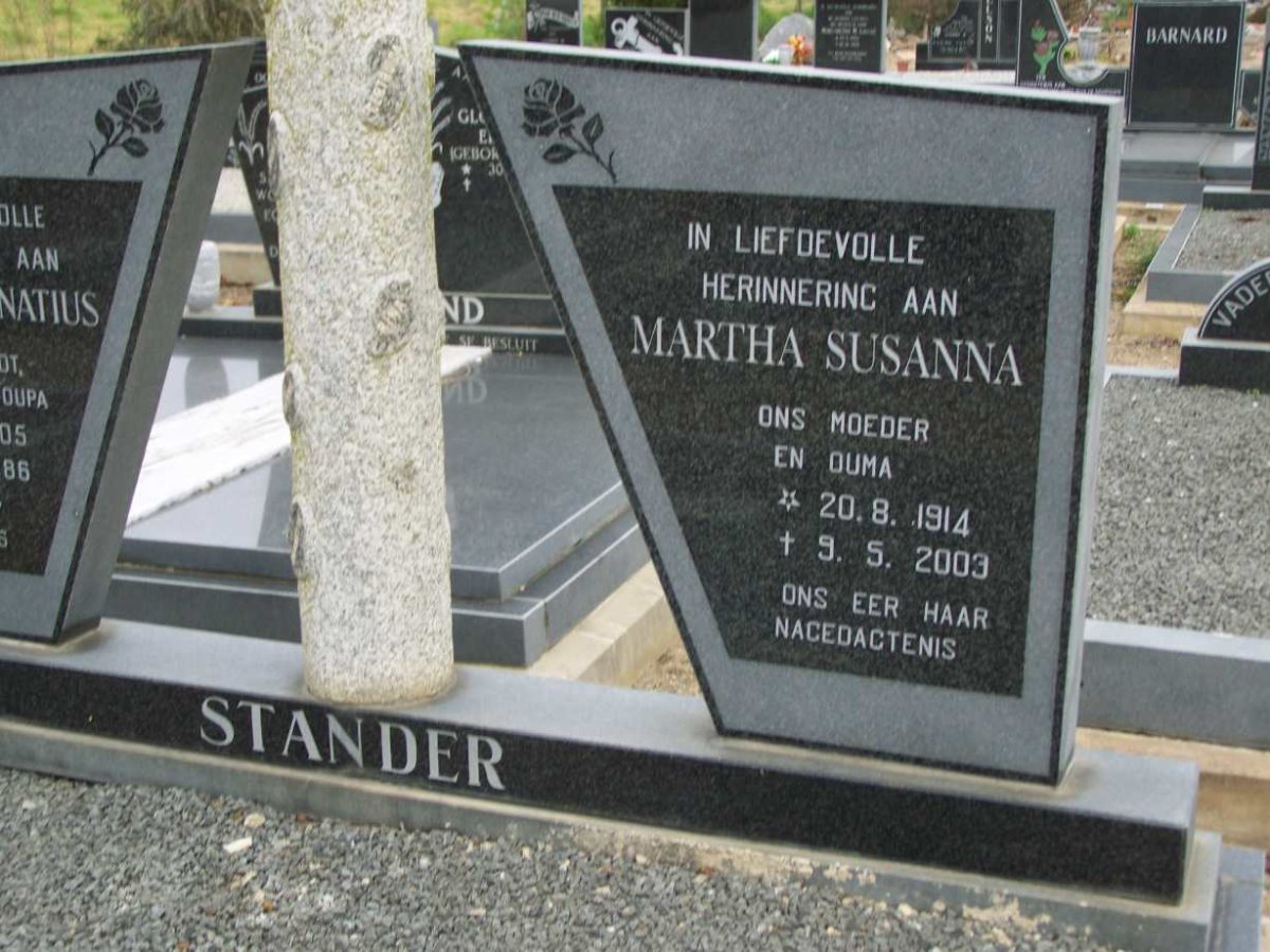 STANDER Martha Susanna 1914-2003