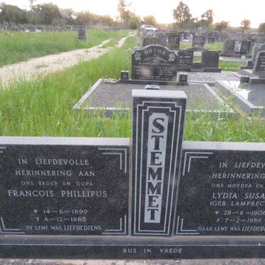 STEMMET Francois Phillipus 1899-1985 &amp; Lydia Susara LAMPRECHT 1906-1986