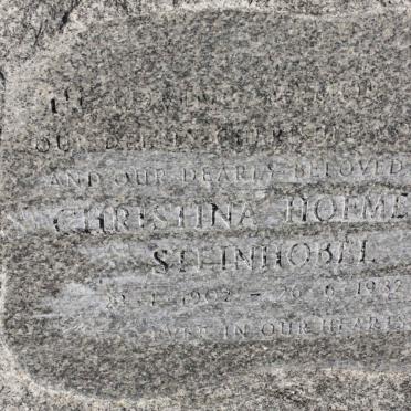 STEINHOBEL Christina Hofmeyr 1902-1932