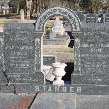 STANDER Adam Marthinus 1903-1957 :: MAREE Anna Magrieta Ann voorheen STANDER nee SCHOEMAN 1911-1992 