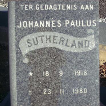 SUTHERLAND Johannes Paulus 1918-1980