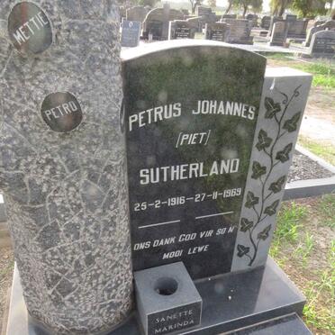 SUTHERLAND Petrus Johannes 1916-1969