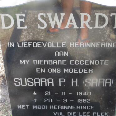 SWARDT Susara P.H., de 1940-1982