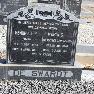 SWARDT Hendrik F.P., de 1873-1968 &amp; Maria G. LAMPRECHT 1878-1968