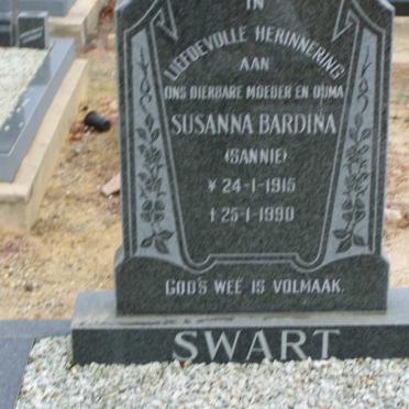 SWART Susanna Bardina 1915-1990