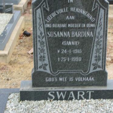SWART Susanna Bardina 1915-1990