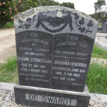 SWARDT Hendrik Stebastiaan, de 1912-1963 & Johanna Hendrina GERBER 1918-1969