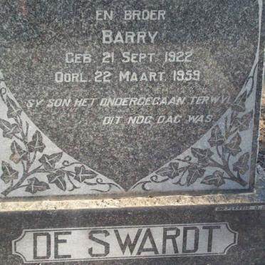 SWARDT Barry, de 1922-1959