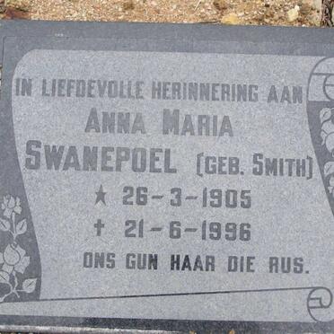 SWANEPOEL Anna Maria nee SMITH 1905-1996
